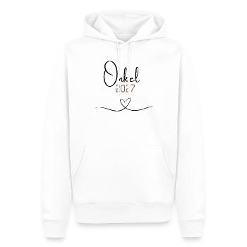 Onkel 2027 – Babyankündigung für den Onkel to be - Männer Premium Bio Hoodie - Weiß - Vorne - Nico (187cm)