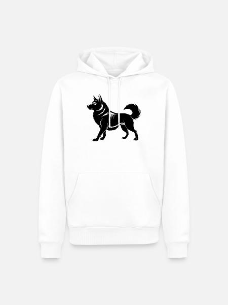 Schwedischer Vallhund-Hundegang - Männer Premium Bio Hoodie - Weiß