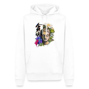 Lotus-Geisteszustand - Männer Premium Bio Hoodie - Weiß - Vorne - Nico (187cm)