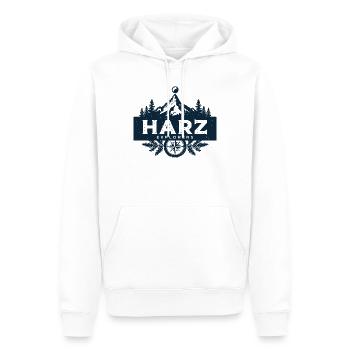 Harz Explorers Outdoor - Männer Premium Bio Hoodie - Weiß - Vorne - Nico (187cm)