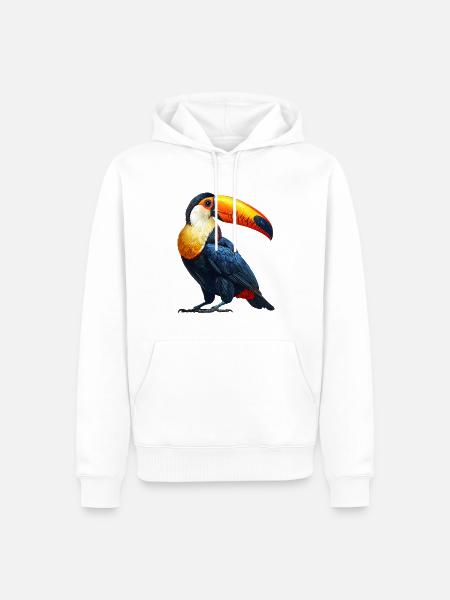 Tukan - Männer Premium Bio Hoodie - Weiß