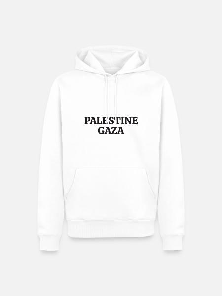 Free Palestine Free Gaza Freiheit Frieden - Männer Premium Bio Hoodie - Weiß