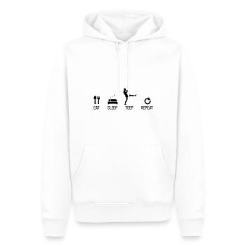 Thaiboxen Muay Thai - Männer Premium Bio Hoodie - Weiß - Vorne - Nico (187cm)