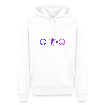Men's Cardio Endurance Training Fitness Strength Training - Men’s Premium Organic Hoodie - white - Front - Nico (187cm)
