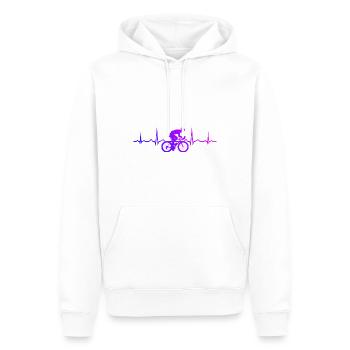 Vélo de route pour femmes Vélo de route Vélo de route Vélo de route - Sweat à capuche Premium bio Homme - blanc - Devant - Nico (187cm)