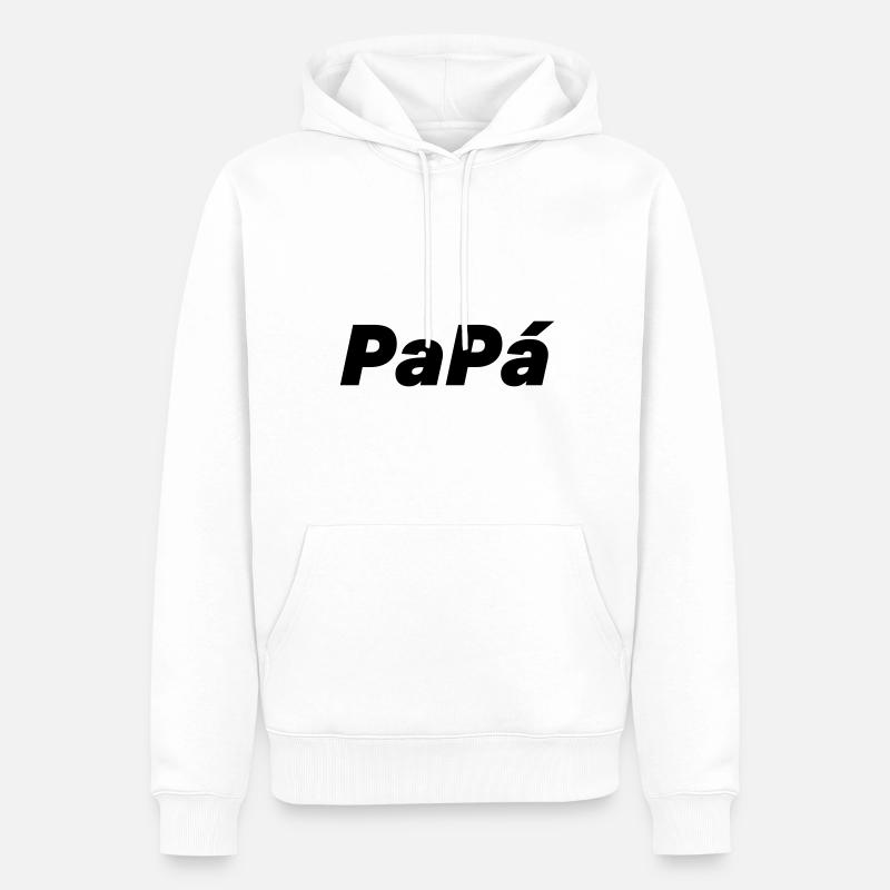 Papa V.10 - Männer Premium Bio Hoodie - Weiß
