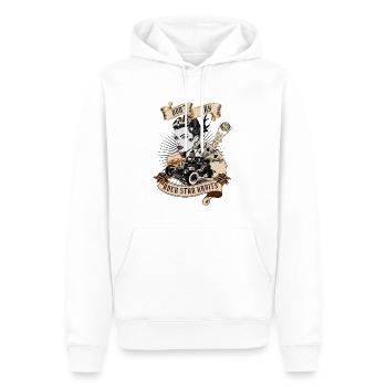 TRY MY LIFESTYLE - Männer Premium Bio Hoodie - Weiß - Vorne - Nico (187cm)