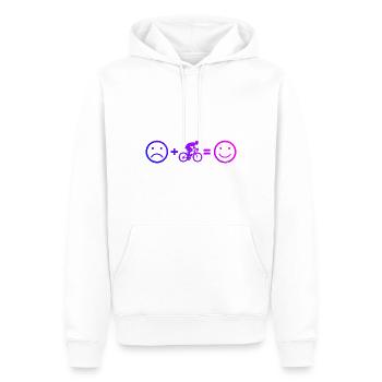 Vélo de route Vélo de route Vélo de route Hommes Vélo de route - Sweat à capuche Premium bio Homme - blanc - Devant - Nico (187cm)