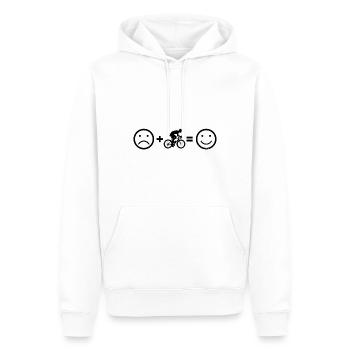 Cyclistes de route Femmes Cyclisme de route Vélos de route - Sweat à capuche Premium bio Homme - blanc - Devant - Nico (187cm)