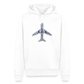 Flugzeug fliegen phonetisches Alphabet Geschenk - Männer Premium Bio Hoodie - Weiß - Vorne - Nico (187cm)