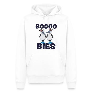 Lustiges Halloween Kostüm Tölpel Vogel BOOOO BIES - Männer Premium Bio Hoodie - Weiß - Vorne - Nico (187cm)