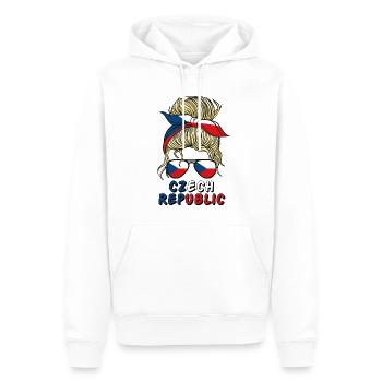 Ceska République Tchèque Flag Filles Tchèque Fille Enfants - Sweat à capuche Premium bio Homme - blanc - Devant - Nico (187cm)
