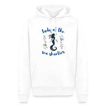 Siren Lady of the Sea Shanties Sailor - Men’s Premium Organic Hoodie - white - Front - Nico (187cm)