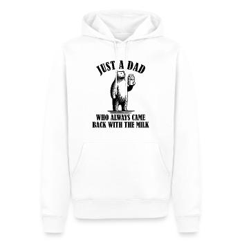 Bär Vater Humor Vater sogar Elternteil Vater - Männer Premium Bio Hoodie - Weiß - Vorne - Nico (187cm)