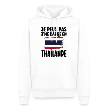 J'Me Barre En Thaïlande Voyage Cadeau - Sweat à capuche Premium bio Homme - blanc - Devant - Nico (187cm)