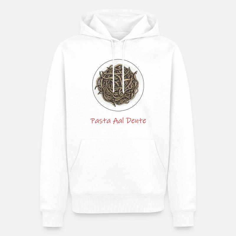 Pasta Aal Dente - Männer Premium Bio Hoodie - Weiß