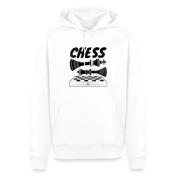 Schach Schachspielen Welt Schach Tag König Dame - Männer Premium Bio Hoodie - Weiß - Vorne - Nico (187cm)