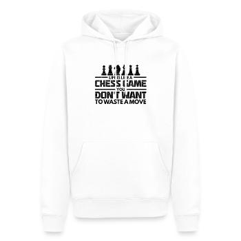 Leben Schachspiel Verschwende Keine Zug Schach - Männer Premium Bio Hoodie - Weiß - Vorne - Nico (187cm)
