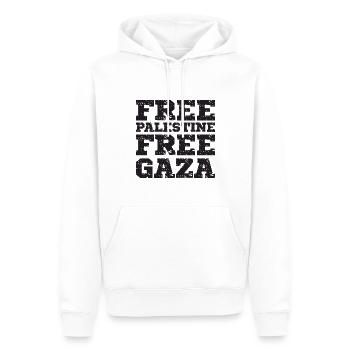 Free Palestine Free Gaza - Männer Premium Bio Hoodie - Weiß - Vorne - Nico (187cm)