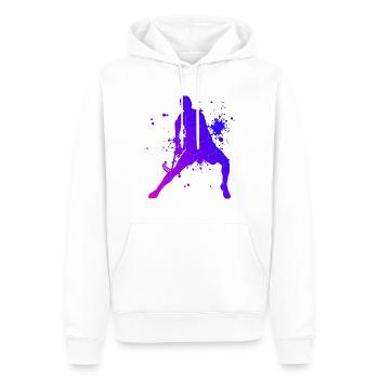 Innebandy Floorball Hommes Femmes Salibandy - Sweat à capuche Premium bio Homme - blanc - Devant - Nico (187cm)