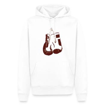 Boxsport Boxing - Männer Premium Bio Hoodie - Weiß - Vorne - Nico (187cm)