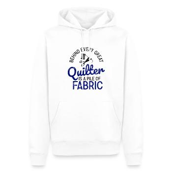Quilten von Tagesdecken - Männer Premium Bio Hoodie - Weiß - Vorne - Nico (187cm)