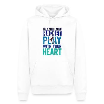 Tennisplatz Spruch Für Tennis - Männer Premium Bio Hoodie - Weiß - Vorne - Nico (187cm)