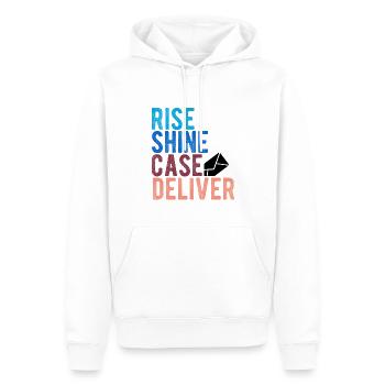 Briefträger Und Paket-Zusteller Für Postboten - Männer Premium Bio Hoodie - Weiß - Vorne - Nico (187cm)