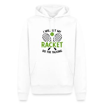Tennisplatz Spruch Für Tennis - Männer Premium Bio Hoodie - Weiß - Vorne - Nico (187cm)