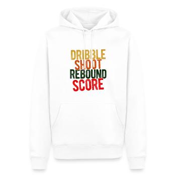 Basketball - Männer Premium Bio Hoodie - Weiß - Vorne - Nico (187cm)