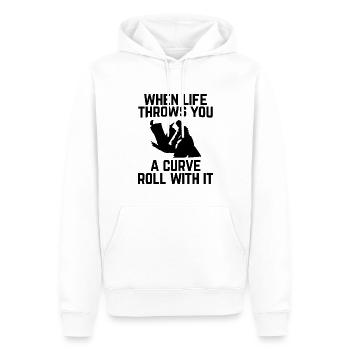 BJJ Jiu Jitsu - Männer Premium Bio Hoodie - Weiß - Vorne - Nico (187cm)