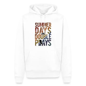 Baseball - Männer Premium Bio Hoodie - Weiß - Vorne - Nico (187cm)