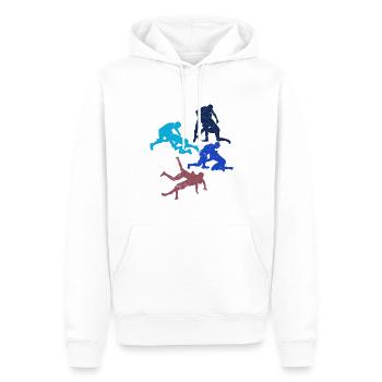 Grappling Martial Arts Wrestling - Männer Premium Bio Hoodie - Weiß - Vorne - Nico (187cm)