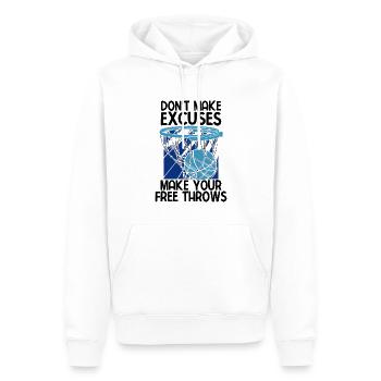 Basketball - Männer Premium Bio Hoodie - Weiß - Vorne - Nico (187cm)