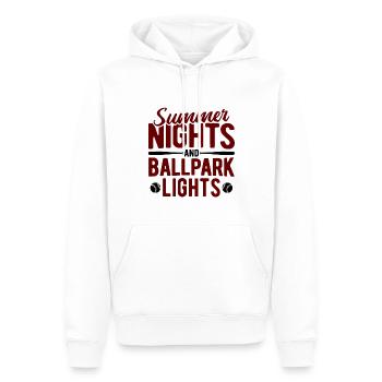 Baseball - Männer Premium Bio Hoodie - Weiß - Vorne - Nico (187cm)