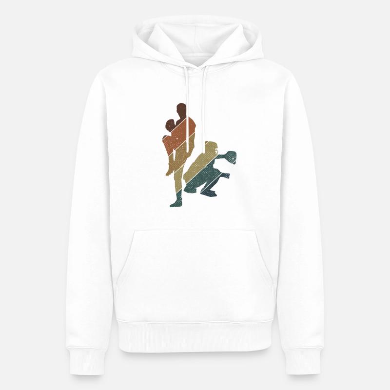 Baseball - Männer Premium Bio Hoodie - Weiß