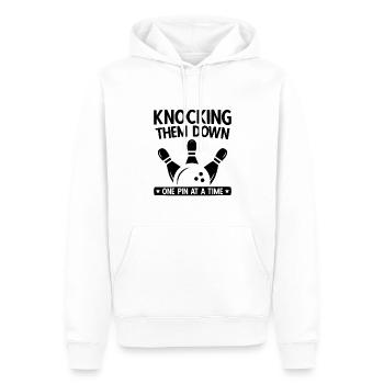 Bowling - Männer Premium Bio Hoodie - Weiß - Vorne - Nico (187cm)