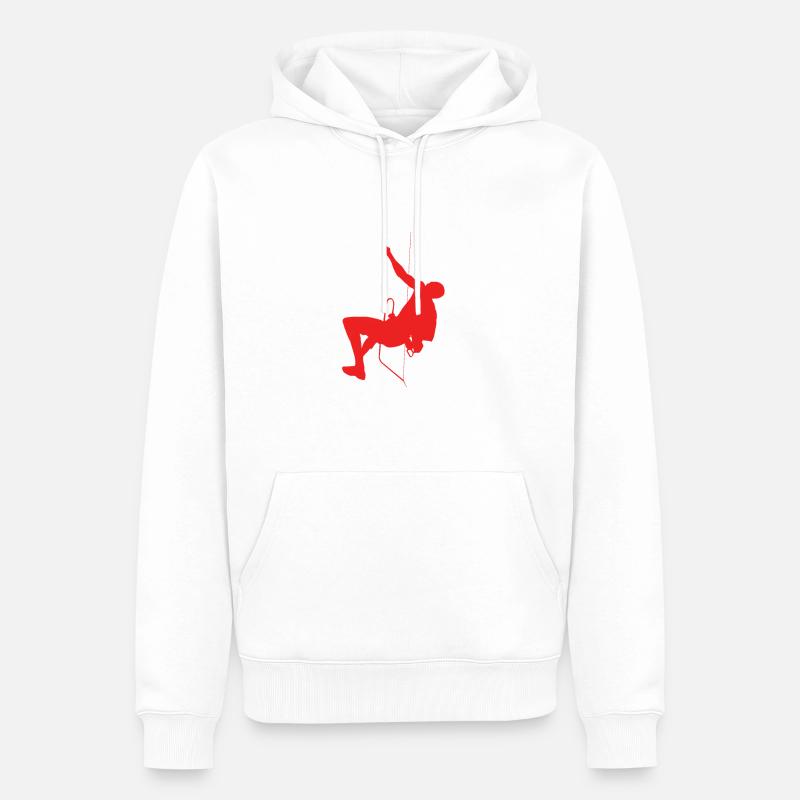 Klettern Bouldern - Männer Premium Bio Hoodie - Weiß