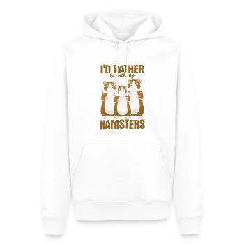 Nagetier Hamster - Männer Premium Bio Hoodie - Weiß - Vorne - Nico (187cm)