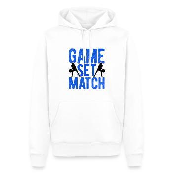 Tennisplatz Spruch Für Tennis - Männer Premium Bio Hoodie - Weiß - Vorne - Nico (187cm)
