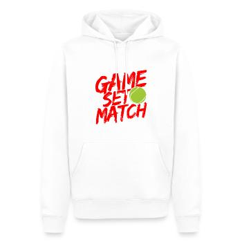Tennisplatz Spruch Für Tennis - Männer Premium Bio Hoodie - Weiß - Vorne - Nico (187cm)