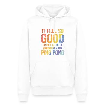 Tischtennisspieler Spruch Für Tischtennis - Männer Premium Bio Hoodie - Weiß - Vorne - Nico (187cm)