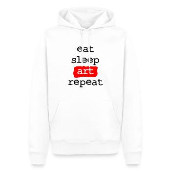 eat sleep art repeat - Food Sleep Art - Men’s Premium Organic Hoodie - white - Front - Nico (187cm)