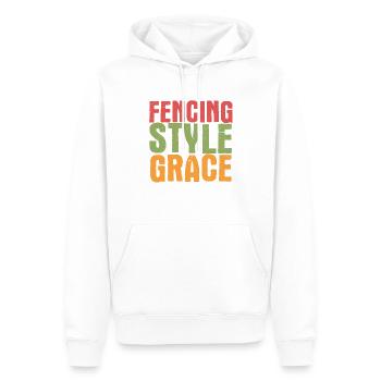 Fechten - Männer Premium Bio Hoodie - Weiß - Vorne - Nico (187cm)