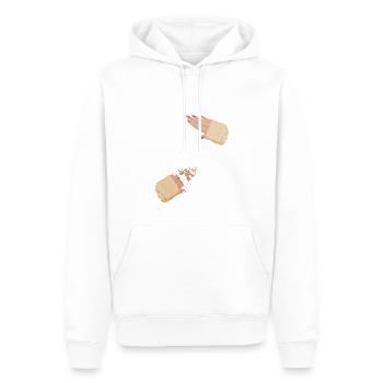 Klettern Bouldern - Männer Premium Bio Hoodie - Weiß - Vorne - Nico (187cm)