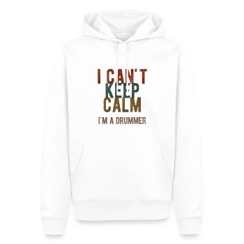 Schlagzeug Spieler Drummer - Männer Premium Bio Hoodie - Weiß - Vorne - Nico (187cm)