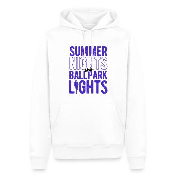 Baseball - Männer Premium Bio Hoodie - Weiß - Vorne - Nico (187cm)