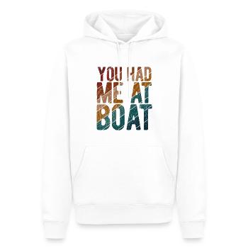 Segelboot Kapitän Spruch Zum Segeln - Männer Premium Bio Hoodie - Weiß - Vorne - Nico (187cm)