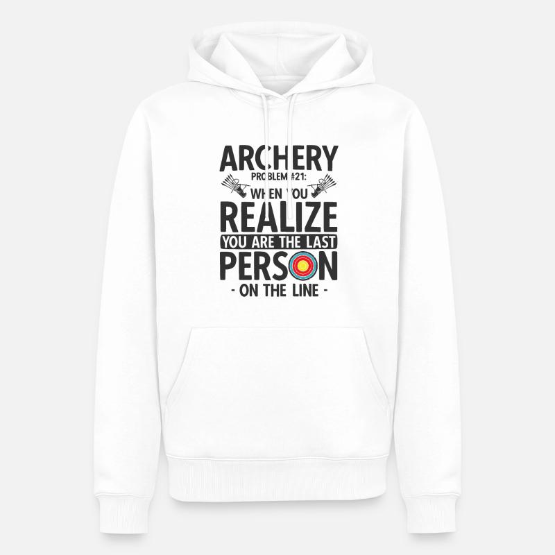 Bogenschießen Archery - Männer Premium Bio Hoodie - Weiß