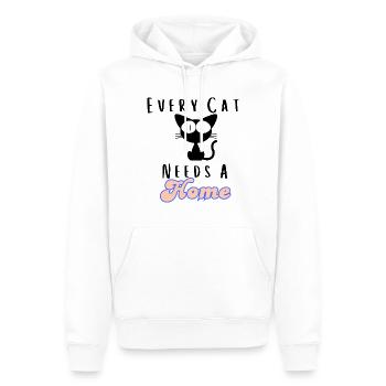 Every Cat Needs A Home,Funny Sphynx Cat Tee-shirt - Men’s Premium Organic Hoodie - white - Front - Nico (187cm)
